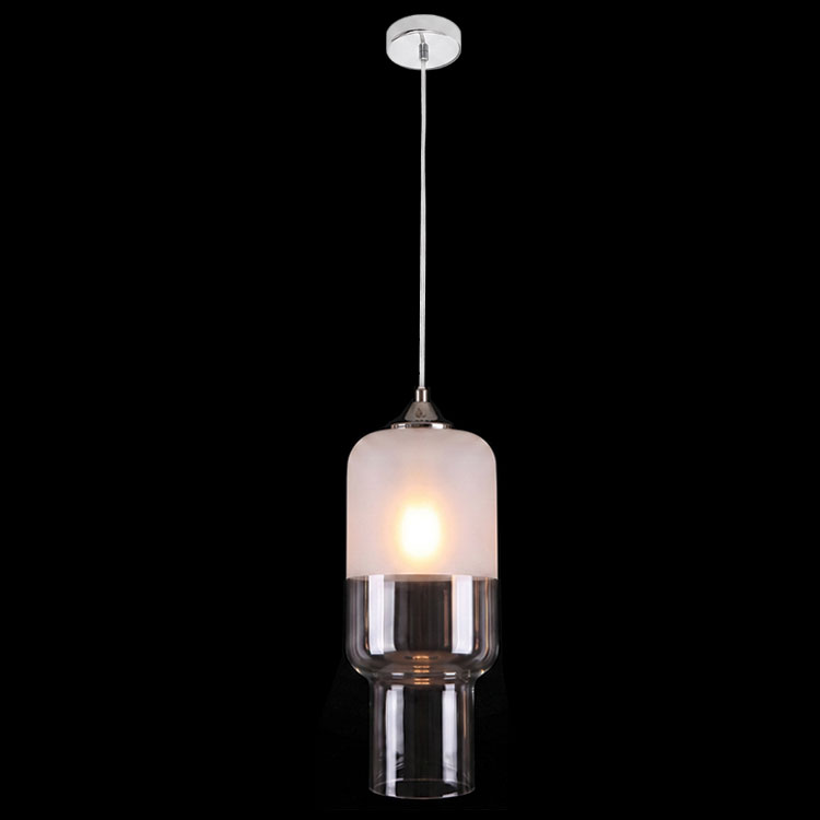 230v 60W E27 Cylinder Half Frosted Glass Pendant