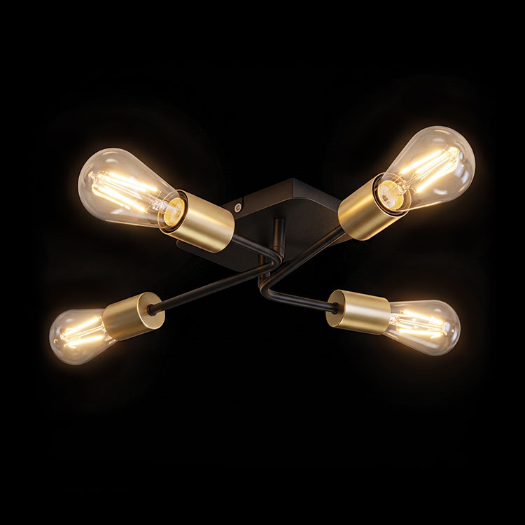 230v 40W E27 4 Lights Traverse Ceiling Fitting
