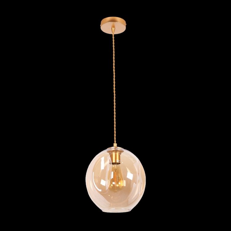 Large gold molecule pendant light with E27 fitting