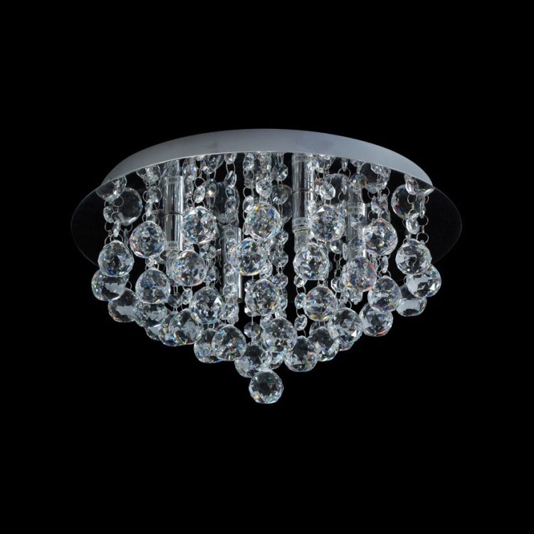 Large round K9 crystal ceiling fitting G9 LED 3.5W luxury modern light