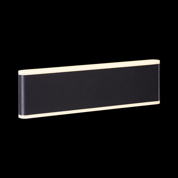 230V 20W LED COB Black Large Slim Wall Light modern black minimalist wall-mounted LED fixture in a contemporary interior