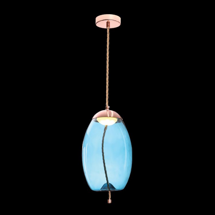 Droplet gold rope pendant LED SMD modern hanging light