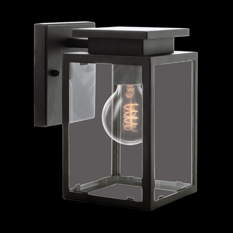 Chic wall light with E27 bulb installed on interior wall