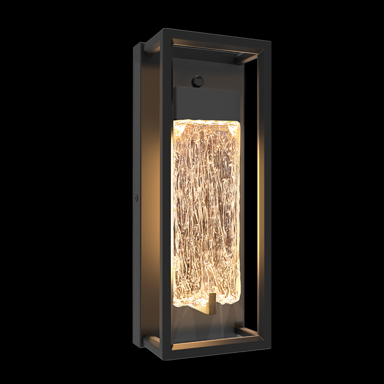 decorative ripple wall light with frame