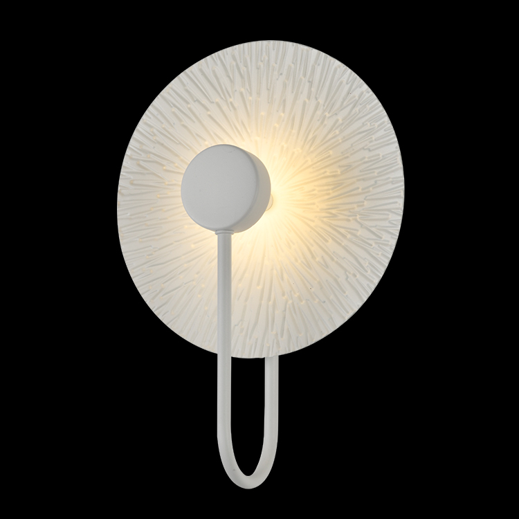 decorative white leaf LED wall light