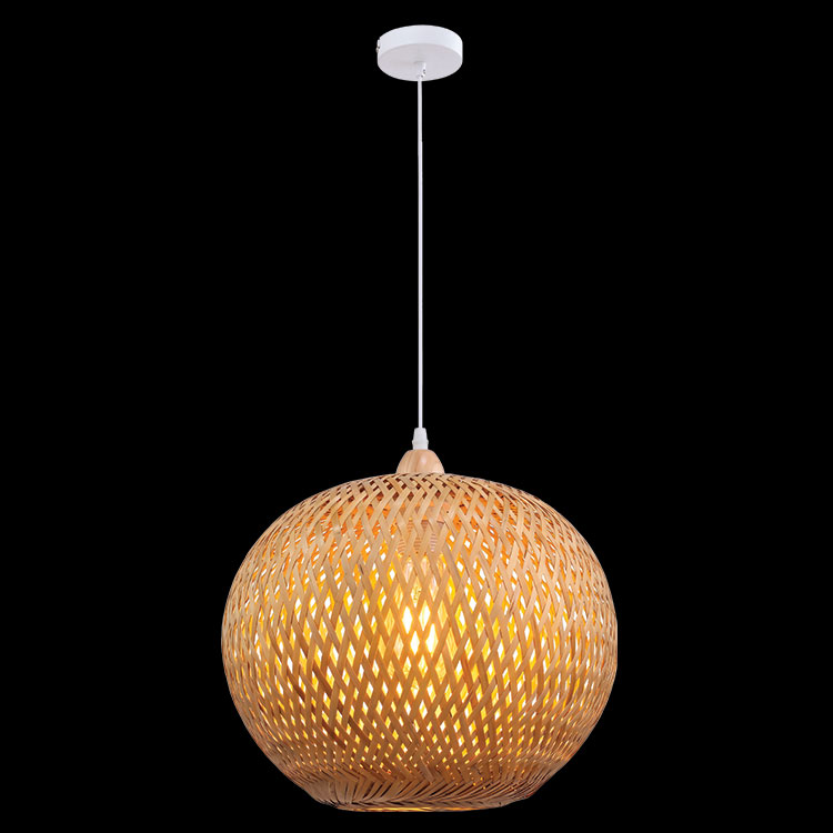 230v 40W E27 40cm Round Bamboo Pendant
